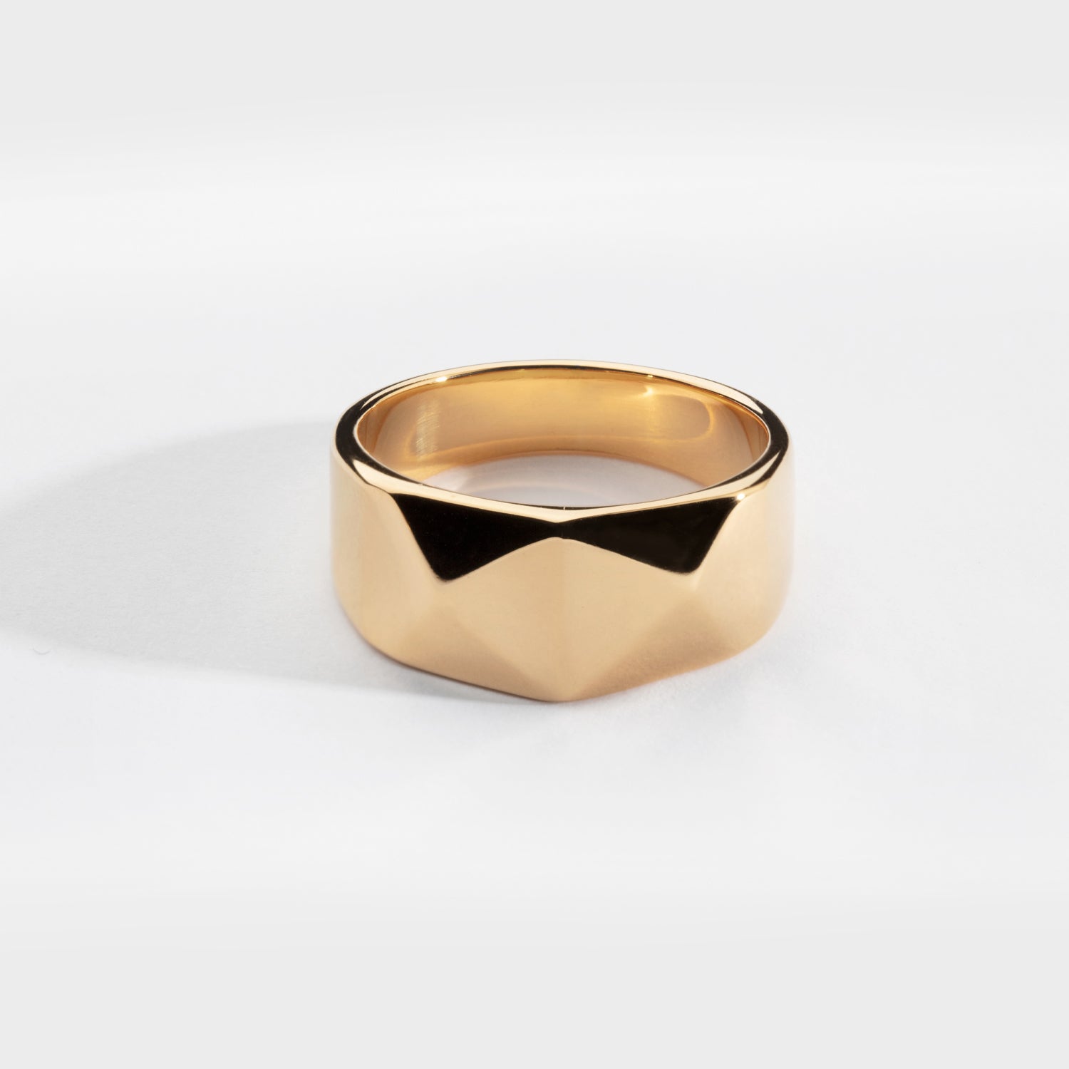 Kant Signature Ring - Guldtonet Herresmykke - Tilbud!