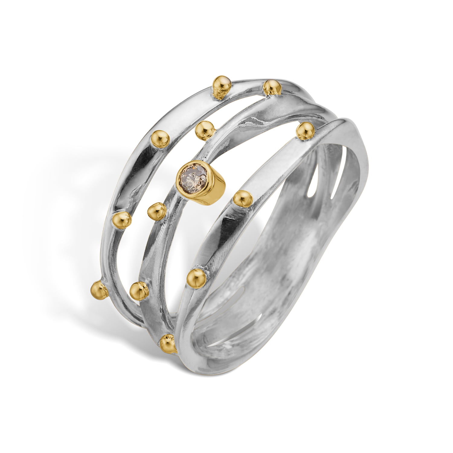 Lotus Trio Ring - Størrelse 52