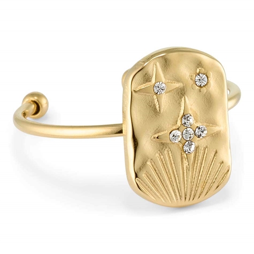 Titaia Ring med Sten i Ædelstål - Hurtig Levering!