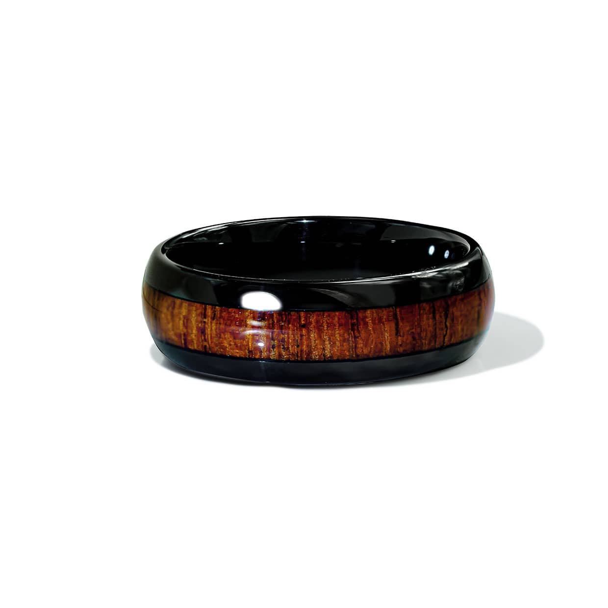 Tungsten Ring med Sort Træ - Gaveidéer Under 1200 Kr