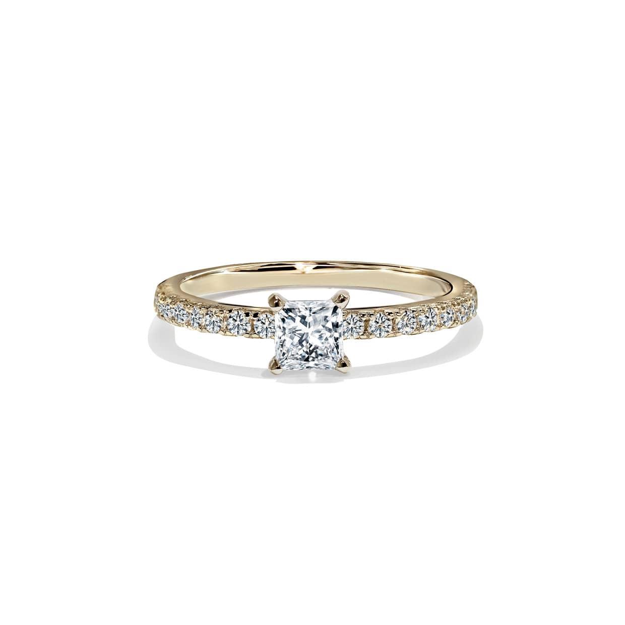 Oxford Square Cut Solitaire Ring i Guld - Gave til Hende