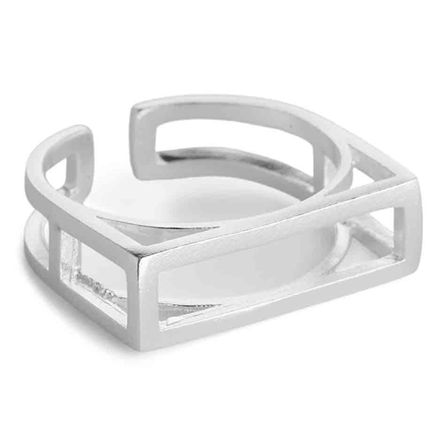 Aoide Ring i Sterlingsølv - Justerbar og Elegant Smykke