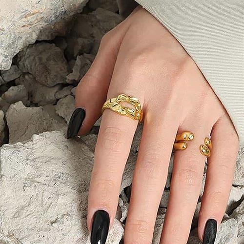 Chiron Ring i Guld - Justerbar Ring fra Promiz.dk