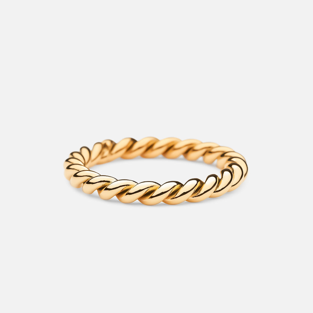 Twisted Rope Ring i 18k Guldbelægning - Fantastisk Tilbud!