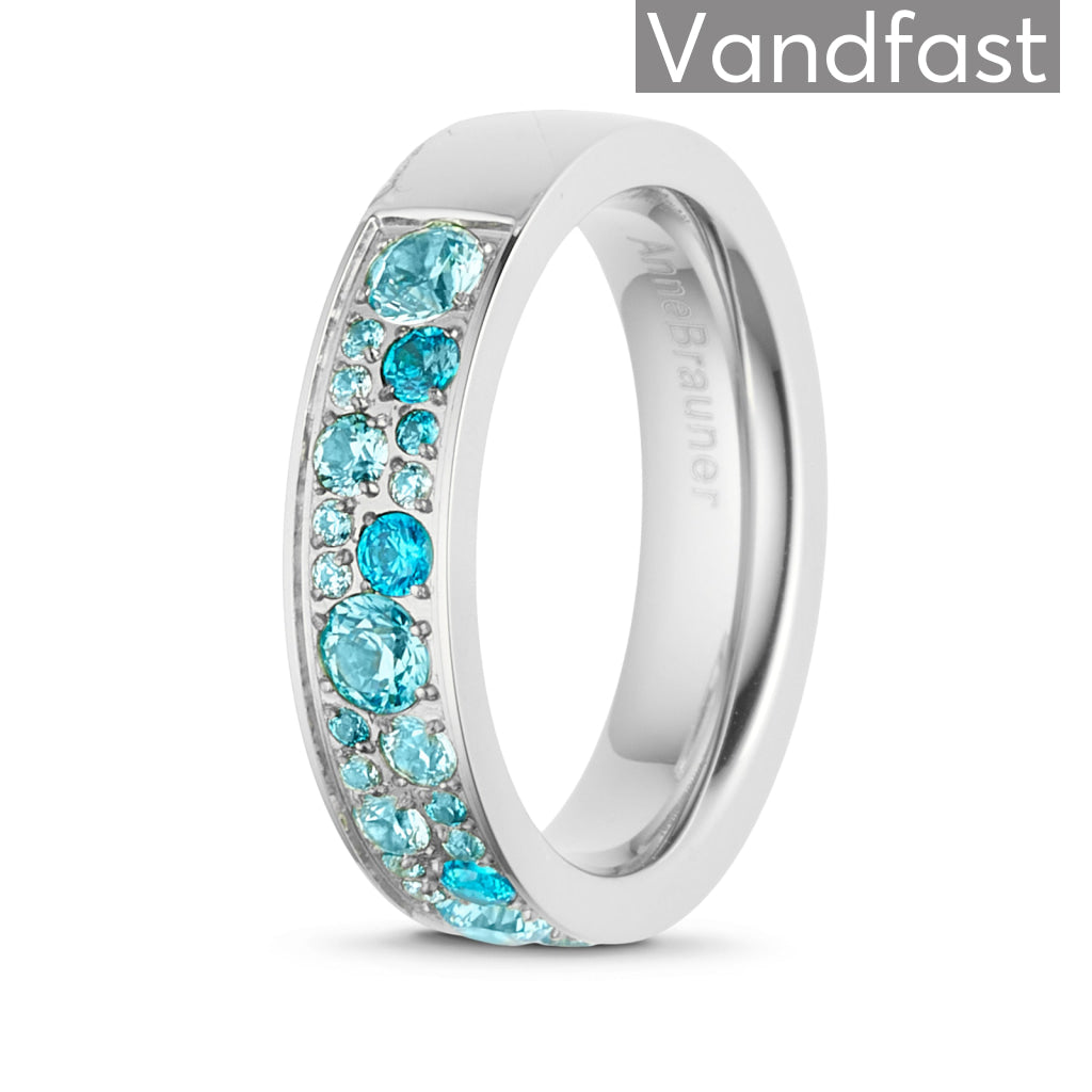 Annebrauner Funklende Multicolor Blå Ring - Udsalg!