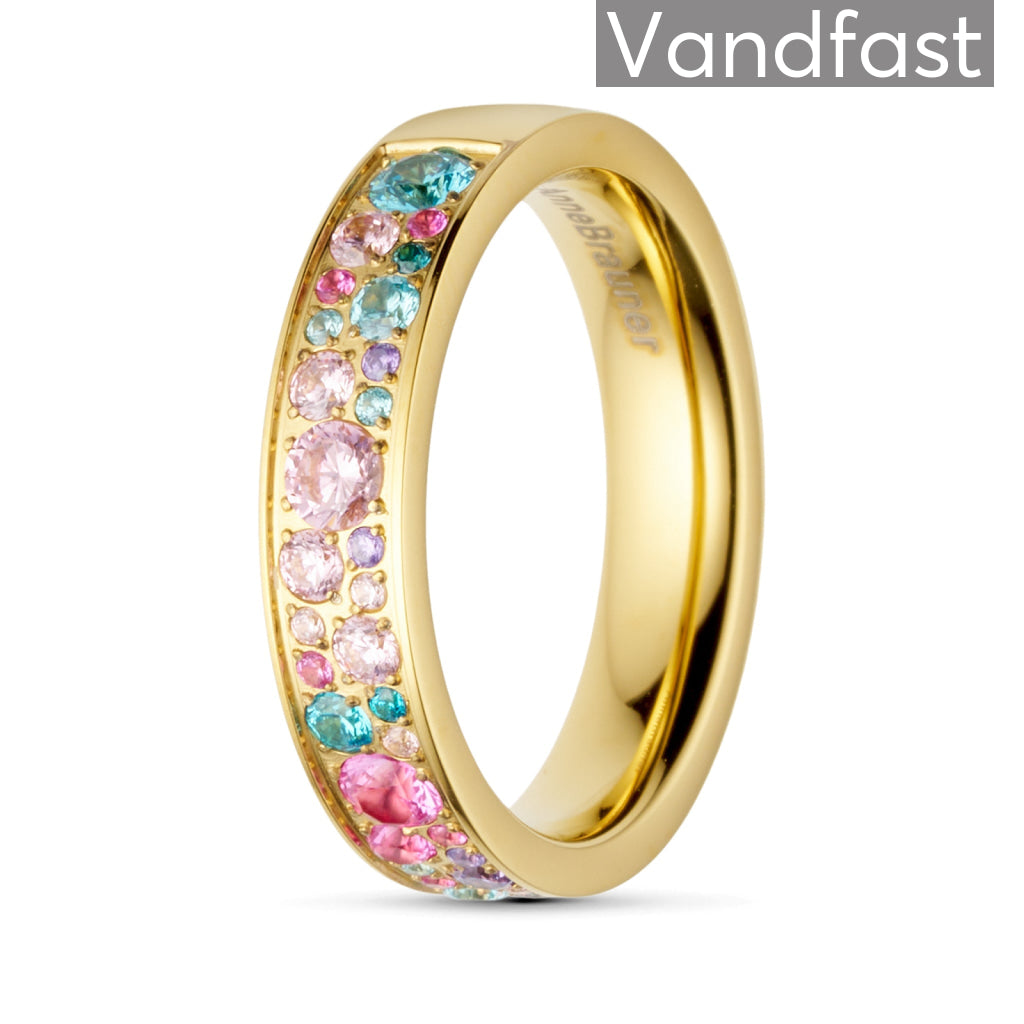 Annebrauner Funklende Pinkviolet Ring i 18k Guld