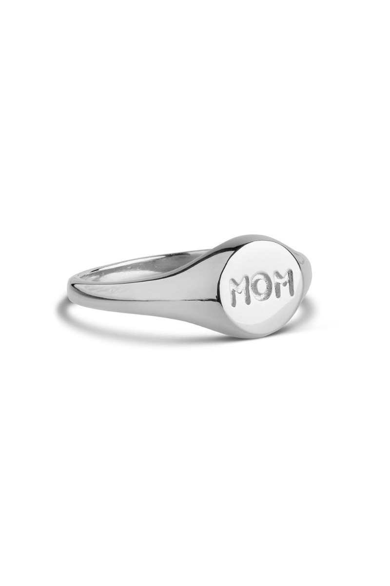 Enamel - Ring - Mom Signet Ring - Silver