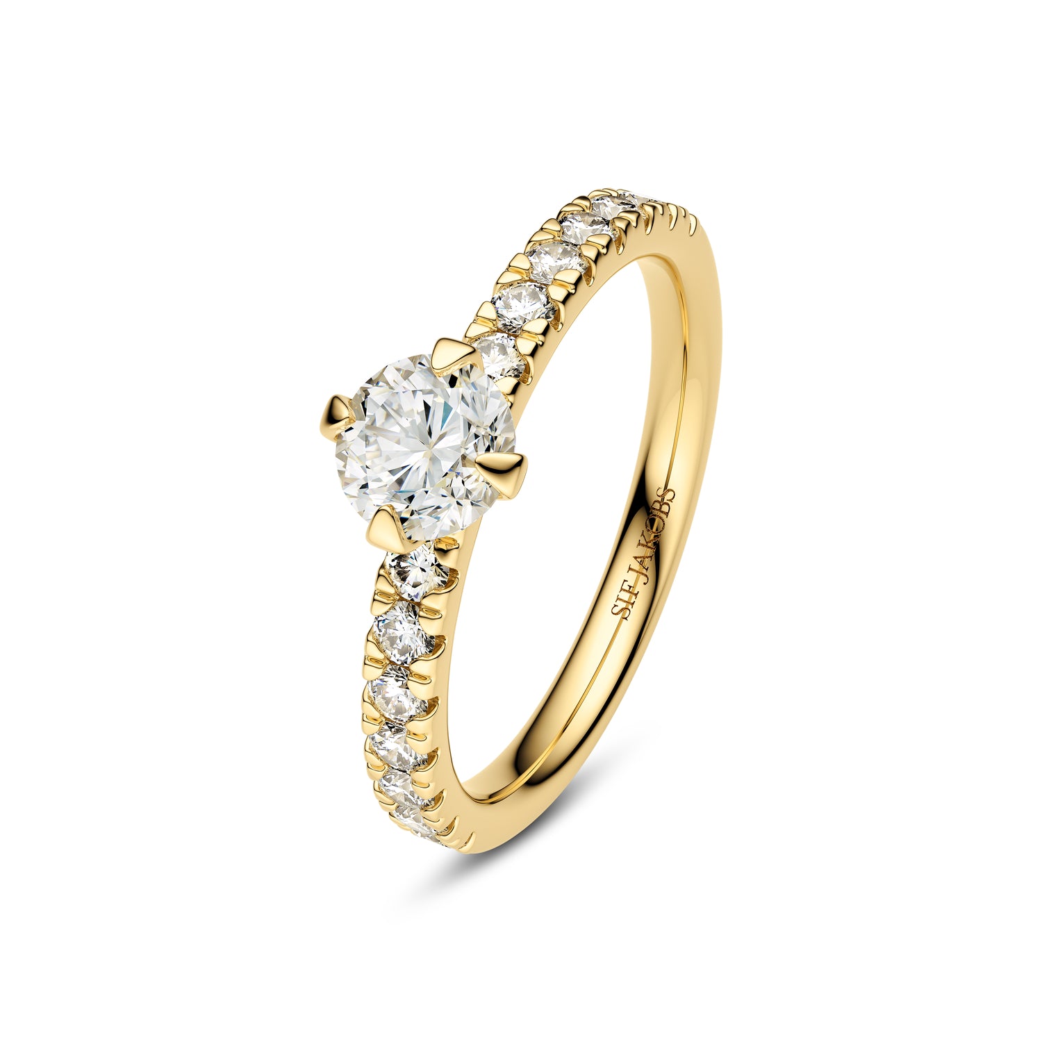 Ring Venice Solitaire Altro - 14 Kt Guld med Diamanter