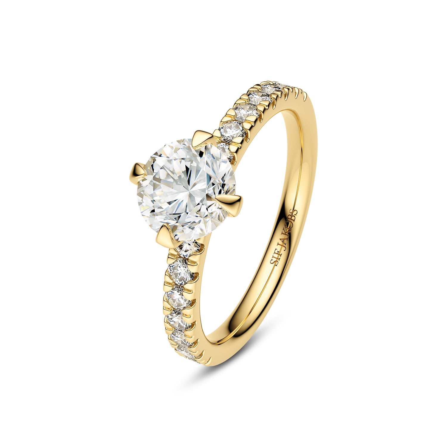 Ring Venice Solitaire Altro - 14 Kt Guld med Diamanter