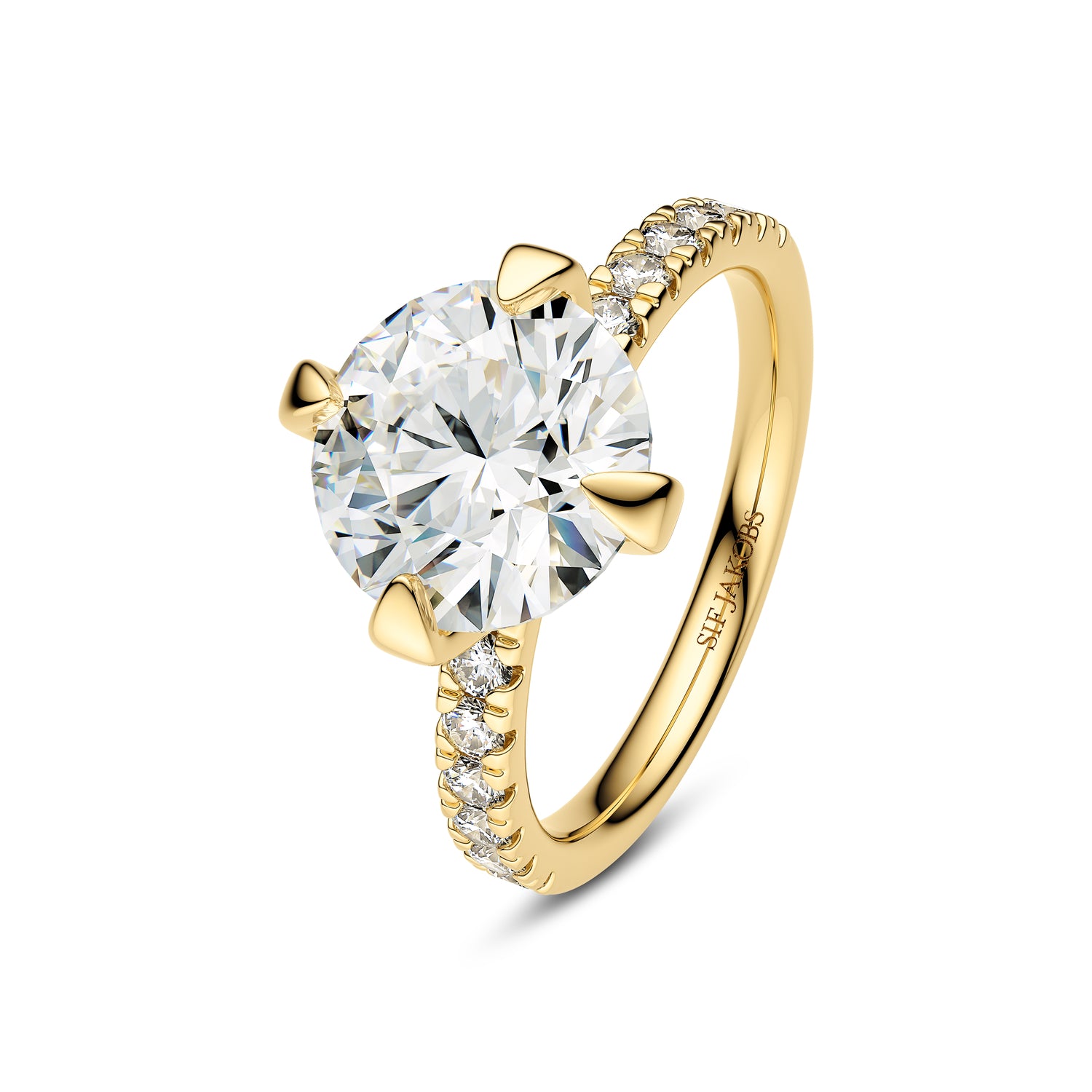 Ring Venice Solitaire Altro - 14 Kt Guld med Diamanter