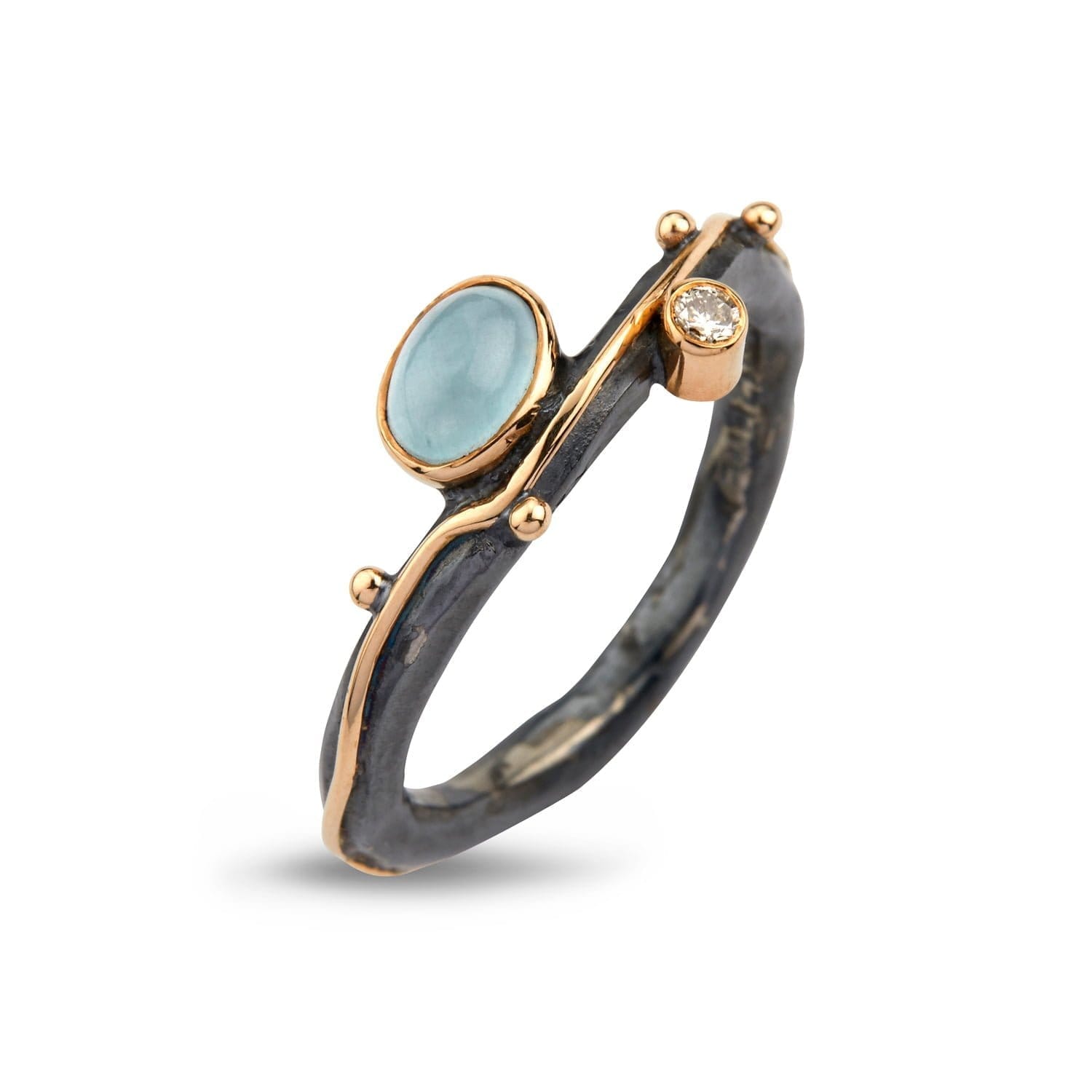 Ring Louise Aquamarine - Smuk Sølvring på Tilbud