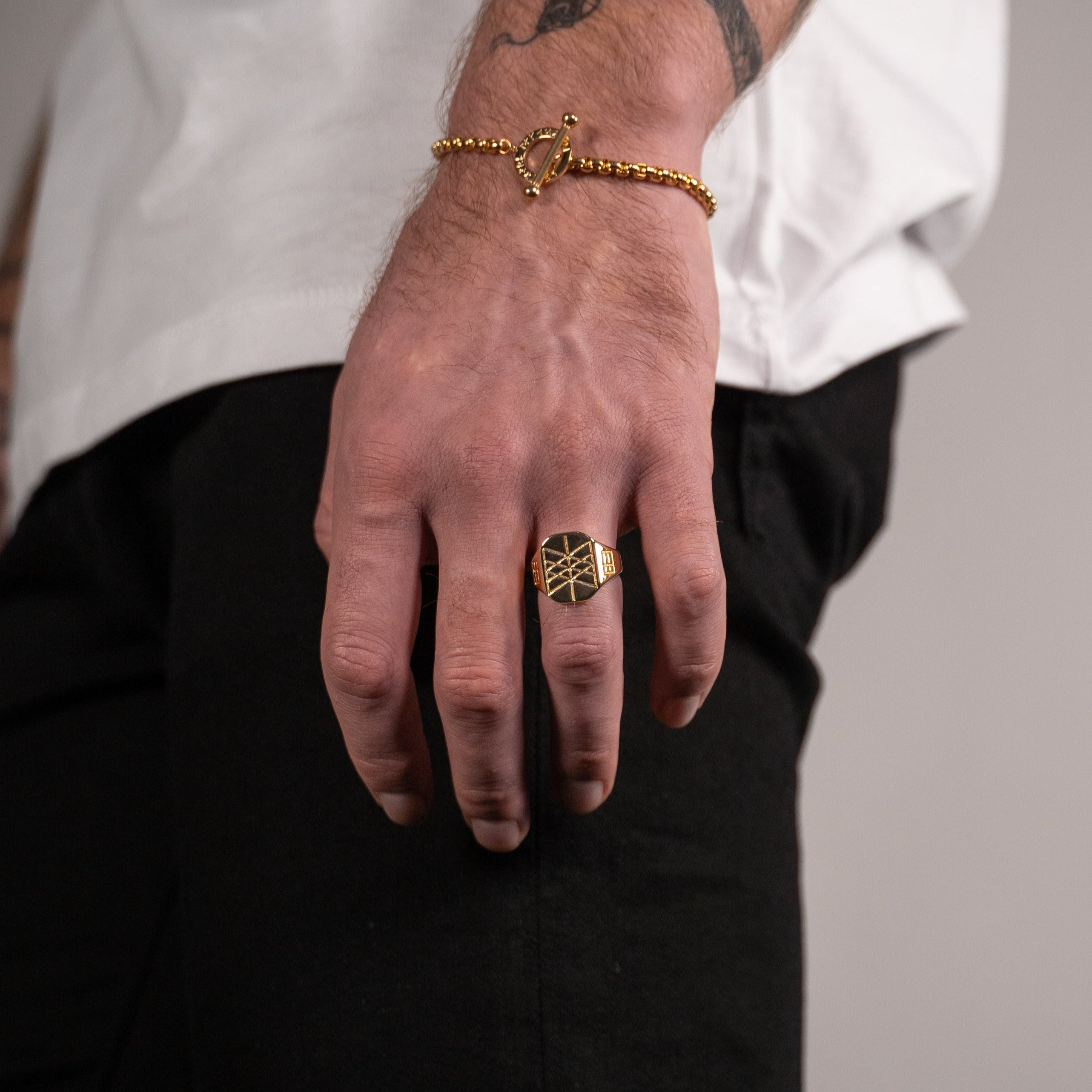 Legacy Web Of Wyrd Signetring - Guldtonet - Herre - Tilbud