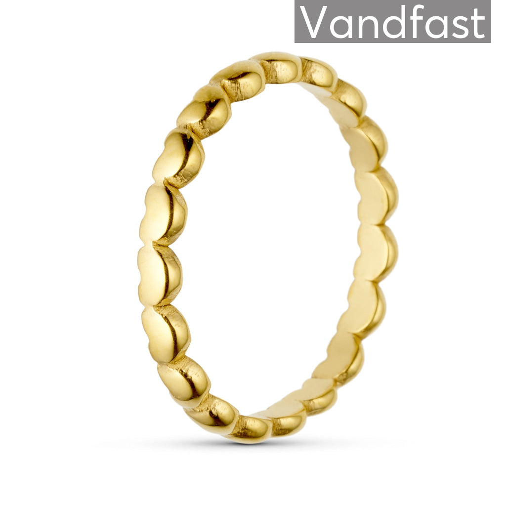 Annebrauner Simple Heart Ring 18k Guldbelagt - 52