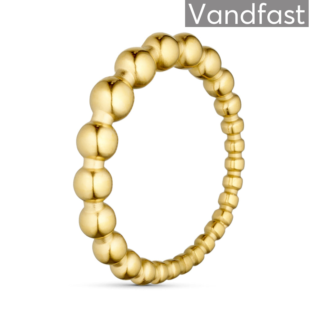 Annebrauner Ball Ring 18k Guldbelagt - 52