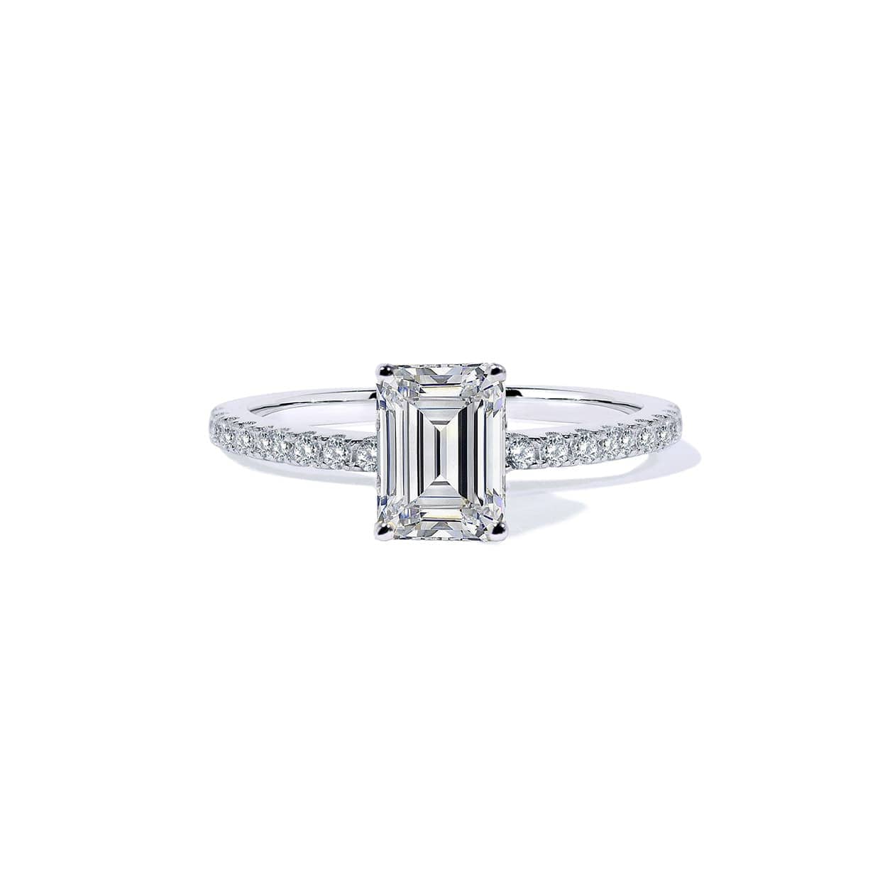 Oxford Hvid Radiant Solitaire Ring - 48