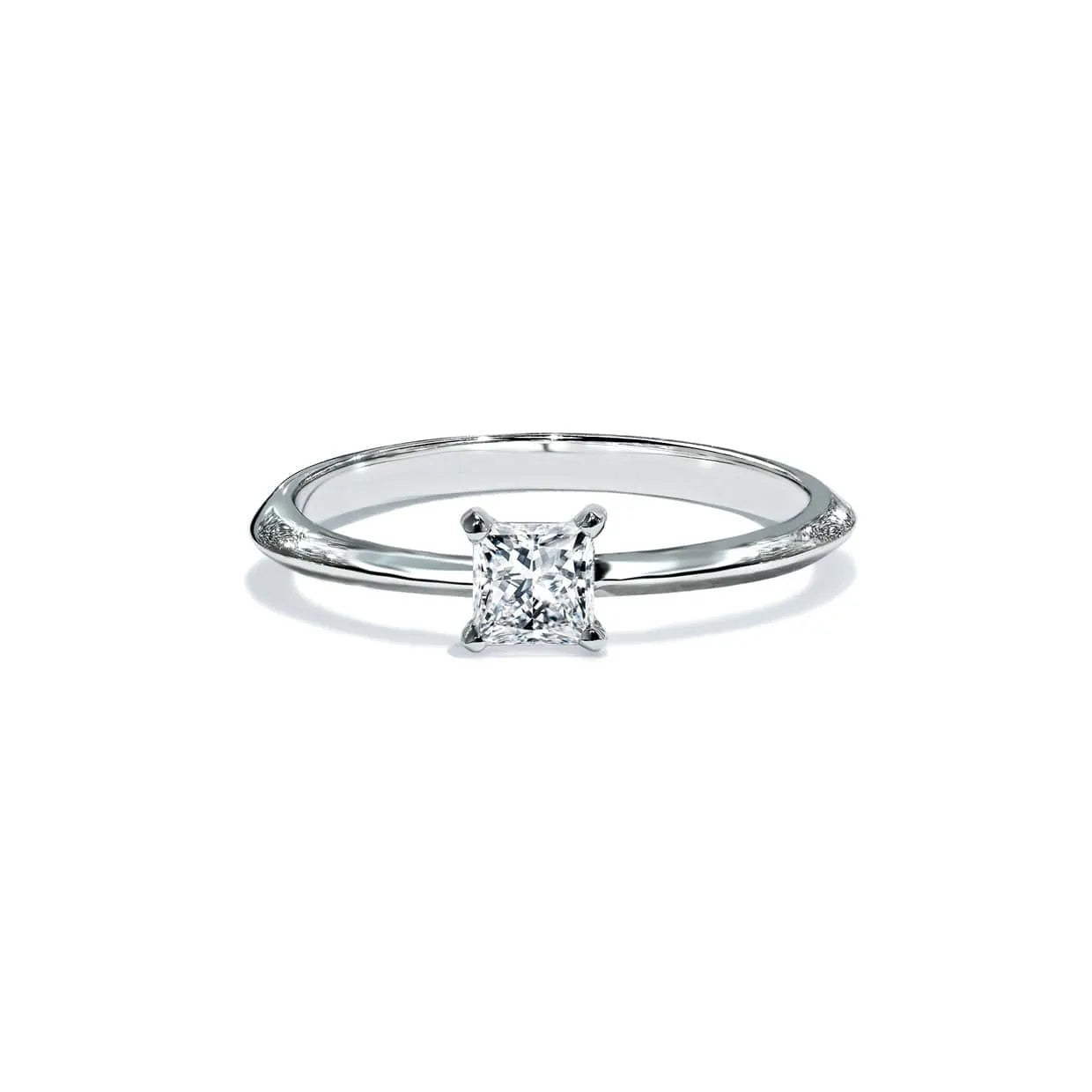 Oxford Sølv Firkantet Solitaire Ring - 48
