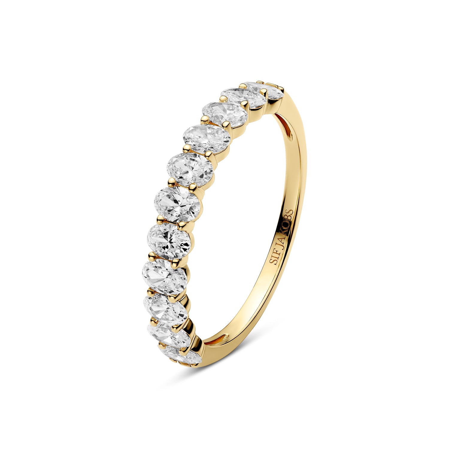 Ring Grace Ovale Altro - 14 Kt Guld El Hvidguld 099 Ct Tw G-h Vs Lab-grown Diamanter