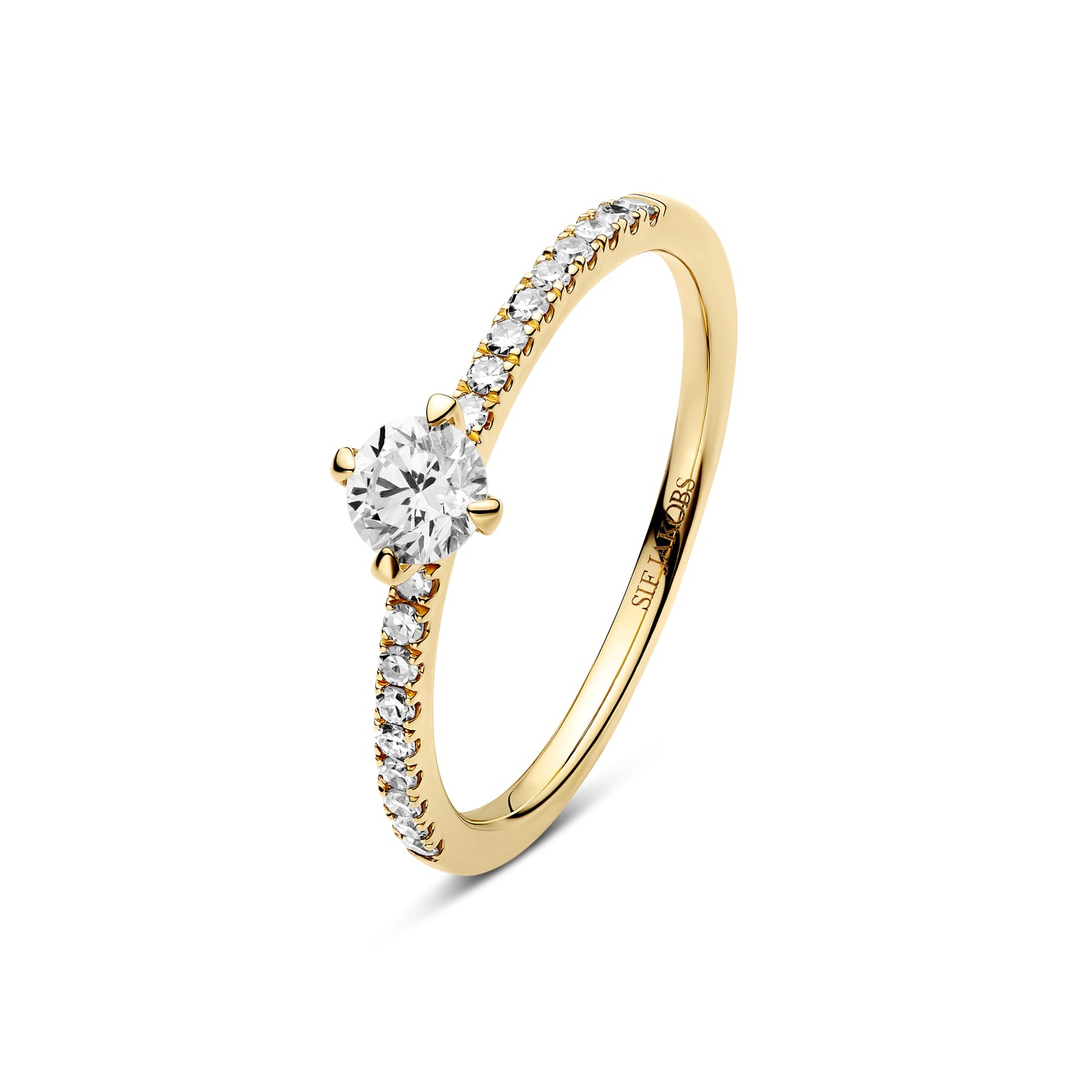 Ring Venice Solitaire - 14 Kt Guld El Hvidguld 030-30 Ct Tw G-h Vs Lab-grown Diamanter