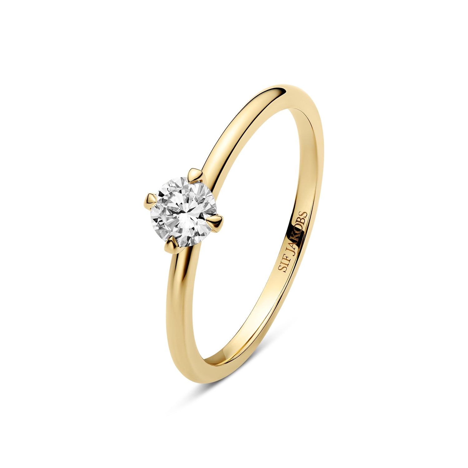 Ring Venice Solitaire - 14 Kt Guld El Hvidguld 030-30 Ct Tw G-h Vs Lab-grown Diamanter