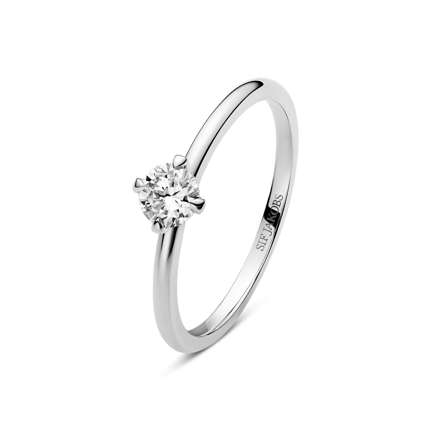 Ring Venice Solitaire - 14 Kt Guld El Hvidguld 030-30 Ct Tw G-h Vs Lab-grown Diamanter